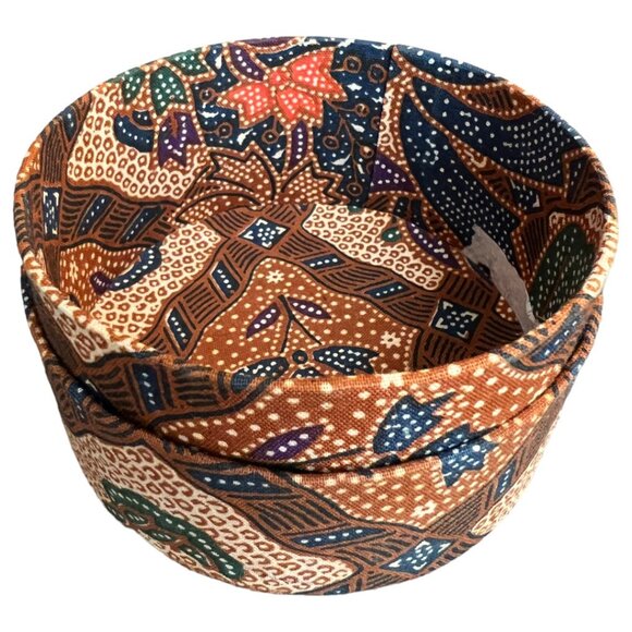 Vtg 1970s Set 12 COASTERS Boho / MCM Batik Fiber Coasters with Lidded Box 3.5" - Picture 15 of 16